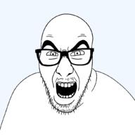 angry bald glasses looking_at_you moustache open_mouth soyjak stubble template transparent_background variant:slitherjak // 1024x1024 // 21.2KB