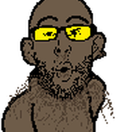 admin animated arm ass bald beard brown_skin closed_mouth dance ear full_body glasses gyatt naked root root_(user) smile soyjak soyjak_party stubble twerk variant:nojak // 98x131 // 59.5KB
