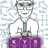kys lab_coat meta:tagme periodic_table potassium science series:elementjaks subvariant:chudjak_front subvariant:unbotheredchud sulphur variant:chudjak white_hair yttrium // 500x500 // 151.0KB