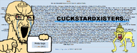 'toss 2soyjaks aliased animal arm bloodshot_eyes blue_eyes clitty condiment crooked_teeth crying custard custard_(user) dog ear eyebrows finger foot forehead_lines full_body glasses gollum hand holding_object leg lips long meta:change_the_tags_or_the_source_if_you_goon_to_child_porn(does_not_apply_to_op) meta:made_this_shit_in_5_seconds meta:namefags meta:soybooru_admin_seca mustard_(user) nose open_mouth paw penis pointing pointing_at_viewer polack poland russia slav slavic soybooru stubble subvariant:crying_soyak subvariant:crying_soyak_ears teeth text toss transparent_background variant:a24_slowburn_soyjak variant:soyak white_background zigger // 1155x454 // 176.5KB