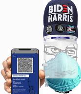baseball_cap biden_harris black_lives_matter clothes coronavirus_pandemic face_shield glasses hand hat holding_object holding_phone joe_biden mask mouth_mask phone qr_code soyjak stubble surgical_mask trans_rights variant:a24_slowburn_soyjak // 431x498 // 200.7KB