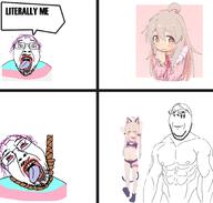 anime arm buff bwc crying dead flag glasses hair hand hanging mustache nazism open_mouth oyama_mahiro purple_hair queen_of_hearts rope schutzstaffel smile soyjak stubble subvariant:wholesome_soyjak suicide swastika swolesome tongue tranny variant:bernd variant:gapejak yellow_teeth // 2014x1920 // 887.1KB