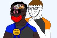 award barack_obama big_lips black_skin bloodshot_eyes booru brown_hair brown_skin dan jake jartycuck meme nigger slopjak soybooru variant:soyak // 860x573 // 122.2KB