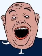 amerimutt black_sclera clothes crescent ear flag flag:south_carolina hair open_mouth plant red_shirt south_carolina soyjak state stubble teeth transparent_background tree united_states variant:alicia // 418x555 // 17.5KB