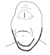 closed_mouth cyclops soyjak stubble teeth variant:gapejak // 680x744 // 30.5KB