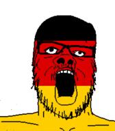 country flag flag:germany germany glasses open_mouth soyjak stubble variant:a24_slowburn_soyjak // 454x520 // 34.9KB