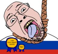 ack award awards flag:russia glasses looking_at_you noose open_mouth russia soyjak stubble tongue_out variant:bernd white_skin yellow_teeth // 1941x1817 // 834.4KB