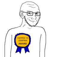 alternate arm award closed_mouth derpina ear fap glasses oldfag opposite rage_comic ribbon smirk smug soyjak stubble subvariant:soyak_(smug) text variant:soyak white_background // 600x600 // 48.5KB
