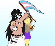 antiswarthy_(namefag) asian avengers award beanie black blue_eyes cute cute_girl eskimo fire flag flag:transgender_pride_flag girl glasses gook hair holding_flag holding_object meta:bait meta:namefags red_award soy soylent soylent_(cacao) subvariant:gapejak_female subvariant:terryjak tranny transwoman variant:gapejak variant:soytan white_skin woman yellow_skin // 1076x905 // 162.3KB