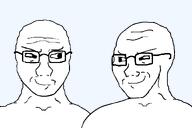 2soyjaks are_you_soying_what_im_soying bald looking_at_each_other no_stubble series:trios_&_duos smug subvariant:soyak_(smug) subvariant:soyak_front template transparent_background variant:soyak // 1200x800 // 18.5KB