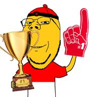 arm asian clothes glasses hand hat indonesia indonesian soyjak stubble subvariant:wholesome_soyjak trophy variant:bernd variant:gapejak yellow_skin // 1045x1086 // 516.1KB