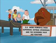 Warrior-Z(user) batman boat brown esl family_guy hulk jartycuck meta:low_resolution obsessed pedophile spiderman // 493x375 // 191.5KB