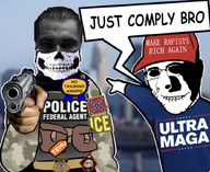 confederate_flag flag:confederate_states_of_america gigachad gun ice maga maga_hat nas:gigachad nazism subvariant:hornyson variant:cobson variant:two_pointing_soyjaks // 841x686 // 711.4KB