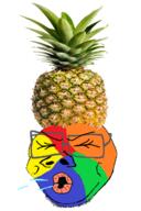 baby closed_eyes clothes colorful deformed food foodjak fruit glasses hat oh_my_god_she_is_so_attractive pineapple series:fruiterz! smile sneeze soyjak spit stubble subvariant:nathaniel variant:gapejak // 800x1200 // 865.9KB