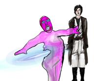 artist:romanian_schizo blood clothes death exile female full_body human jedi light lightsaber pink_skin quote_(user)_user star_wars variant:bernd // 589x508 // 181.6KB