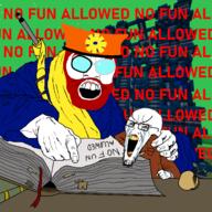 2soyjaks anger_mark angry book classical_art_parody crying food fruit glasses gregtech hand looking_to_the_left looking_to_the_right meta:tagme minecraft no_fun_allowed open_mouth pointing stubble text variant:cryboy_soyjak variant:feraljak variant:soyak writing yellow_teeth // 1500x1500 // 694.6KB