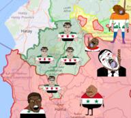 ack aleppo bashar_alassad beard brown_hair brown_skin eyes flag:lgbt_pride_flag flag:syria flag:syria_opposition full_body glasses hair hama hanging headband map mustache red_sclera rope soyjak star_(symbol) star_of_david stubble subvariant:chudjak_front subvariant:muscular_chud syria teeth variant:bernd variant:chudjak variant:feraljak variant:meximutt white_skin // 623x560 // 482.2KB