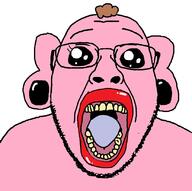 brown_hair ear earring ftm glasses hair lips oh_my_god_she_is_so_attractive open_mouth pink_skin pooner soyjak stubble tranny variant:bernd // 828x824 // 136.9KB