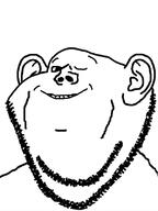 ear smile soyjak stubble variant:impish_soyak_ears wink // 599x800 // 60.6KB