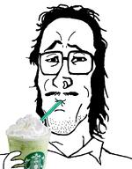 glasses matcha mullet starbucks straw variant:mulletjak // 838x1072 // 146.0KB