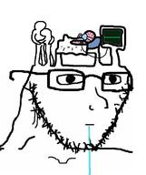 brain brainlet deathbed drool glasses retard stubble variant:soyak // 612x729 // 99.9KB