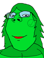 bra checkmark eyelashes girl glasses green_skin hair lipstick long_hair meta:namefags smile soycheckmark_(user) subvariant:gapejak_female tits variant:gapejak // 600x800 // 26.7KB