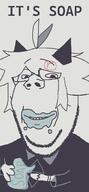 FPEgem Oliver eating fundamental_paper_education glasses hair horn pencil soap soyjak stubble variant:gapejak // 600x1300 // 52.9KB
