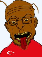 antenna bug ear glasses open_mouth saliva shitskin split_jaw stubble teeth tongue turkiye turkroach tvrkaryan variant:volatilejak // 1497x1993 // 293.2KB