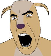 alfred_alfer angry animal dog ear glasses newgrounds soyjak variant:cobson yellow_skin // 721x789 // 166.0KB