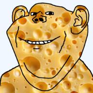 bald cheese clean_shaven closed_mouth double_chin ear food hole looking_at_you smile soyjak teeth transparent_background variant:impish_soyak_ears // 1025x1025 // 1.0MB