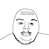 bald beard big_lips closed_mouth eyebrows eyes lips looking_at_you mustache obese stubble variant:ukmutt // 828x828 // 15.6KB