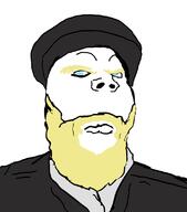 angry beard blond blond_beard blue_eyes clothes hat islam shia soyjak trend:aryan turban variant:gapejak // 706x800 // 65.1KB