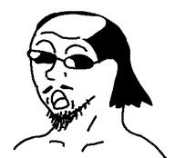 anime balding glasses hair harima long_hair mustache open_mouth school_rumble soyjak stubble sunglasses variant:unknown // 344x312 // 6.3KB