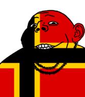 closed_mouth flag flag:fjørvind glasses grin looking_at_you smile soyjak stubble subvariant:gapealien variant:gapejak // 722x832 // 43.7KB