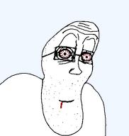 blood_from_mouth blood_on_face bloodshot_eyes glasses stubble subvariant:paintbucketable_cracker transparent_background variant:unpaintbucketable_nigger white_skin // 440x464 // 8.8KB