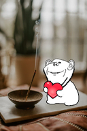 heart holding_heart holding_object incense irl_background variant:impish_soyak_ears white_skin wholesome // 1000x1500 // 1.6MB