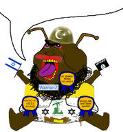 Warrior-Z(user) ack antenna award blushing diaper helmet hezbollah isis israel shitskin star_and_crescent subvariant:pissbaby variant:meximutt // 1244x1333 // 808.3KB