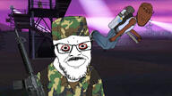 90's area_69 army black_skin bloodshot_eyes carl_johnson cj fence flying gangster glasses grand_theft_auto grand_theft_auto:_san_andreas gta_sa jetpack low_quality military military_base military_cap military_uniform nigger night rifle search_light sleep_deprived smile smug stubble subvariant:gapejak_slim thug variant:feraljak variant:gapejak video_game watch_tower white_skin woodland woodland_pattern // 1919x1079 // 1.6MB