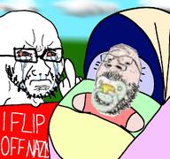 angry baby baby_carriage babyjak blanket clothes crying glasses grass middle_finger moustache outdoors pacifier pillow soyjak text variant:cryboy_soyjak variant:gapejak // 1024x960 // 430.3KB