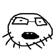 beard glasses nerd open_mouth soyjak stubble variant:unknown // 500x500 // 979.1KB