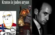 aryan aura clothes comparison cool dark fact god_of_war gothic its_cool jewish_nose judeo-aryan kike kraryantos kratos looking_at_viewer looking_at_you miller side_eye stephen_miller suit video_game warrior-z_(user) warrior-zion // 1700x1080 // 1.1MB
