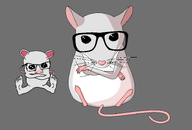 animal cheddar_(user) crossed_arms ear glasses kodama_nezumi meta:namefags mouse mouse_ears pink_nose sitting subvariant:condiment tail variant:feraljak whiskers yokai // 1500x1016 // 89.0KB