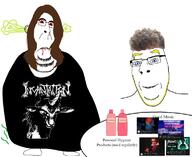 2soyjaks aryan blond music soyjak subvariant:nucob variant:cobson zoomer zoomer_hair // 768x629 // 88.7KB