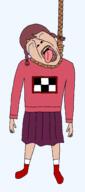 ack anime closed_eyes clothes crying dead full_body hanging madotsuki open_mouth rope skirt sock soyjak suicide tongue tranny yellow_teeth yume_nikki // 1197x2709 // 55.4KB