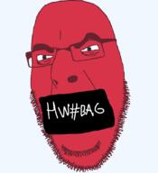 angry censored closed_mouth emoticon glasses he_will_always_be_a_gem red red_skin series:soymoji soyjak stubble swearing text variant:cobson // 775x849 // 40.0KB