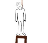 animated chair closed_eyes closed_mouth crying full_body glasses rope stool stubble subvariant:wholesome_soyjak suicide variant:gapejak // 255x227 // 1.0MB