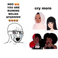 african_american angry arab asian black_skin chad female feminism meme variant:soyak wojak wordswordswords // 736x736 // 48.2KB