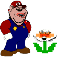 2soyjaks amerimutt ear fire_flower_(mario) glasses mario mustache nose open_mouth stubble subvariant:impish_amerimutt variant:feraljak variant:impish_soyak_ears // 621x602 // 130.2KB