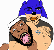 arab brimmiest_comments_section☣️☣️☣️_do_not_enter☣️☣️☣️ choke_hold choking chud immigration_and_customs_enforcement muslims sonic_the_hedgehog subvariant:pol_face tongue variant:bernd // 1996x1844 // 515.7KB
