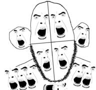 angry ear multiple_soyjaks open_mouth soyjak stubble variant:cobson // 926x869 // 177.1KB